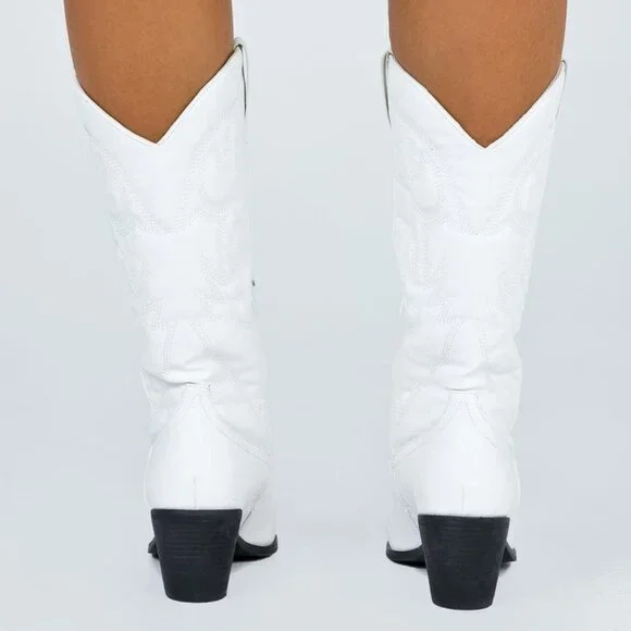 #39❤️ NEW THERAPY CLAYTON WHITE BOOTS - Picture 5 of 10